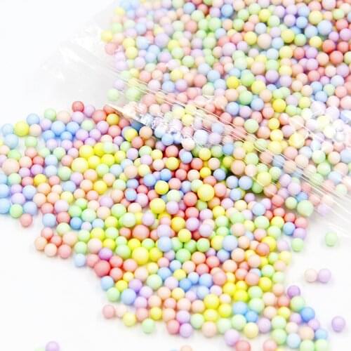 Foam Beads Fluffy Slime Additives Accessories Filler DIY Lizun Toys Antistress Tiny Foam Balls Particles Glue For Slime Supplies