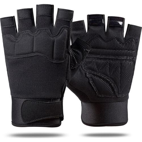 Outdoor Fingerless Mens Motorcycle Gloves Sports Male Half Finger Army Mittens Fans to Ridding Fight Military Tactical Gloves