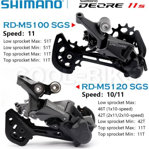 New Arrival Shimano Deore RD-M5100 RD M5100 SGS Long Cage Rear Derailleur SHADOW RD+ 11 Speed Bike Bicycle Rear Derailleur