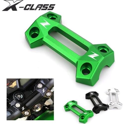 Motorcycle Handlebar Risers Handle Bar Risers Clamp Mount Cover Green CNC Aluminum Accessories for Kawasaki Z250 Z300 Z800