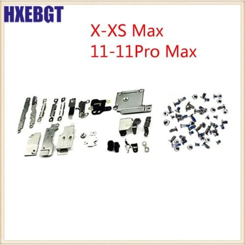 Full Set Screws for iPhone X XS Max 11 Pro Max Repair Replacement Parts Holder Bracket Fastening Pad Spacer