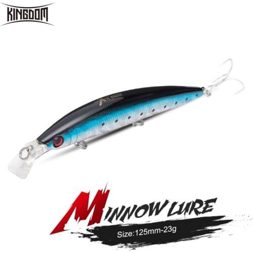Kingdom Minnow Crankbaits fishing lure 125mm 23g trout fishing lures saltwater Wobblers for trolling Artificial bait Fake fish