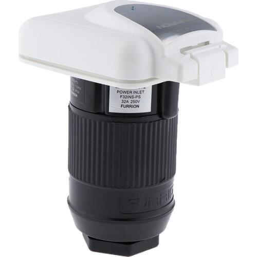 Mains Inlet Socket 32A 250V - Boat / Motorhome / RVs Flush Fitting