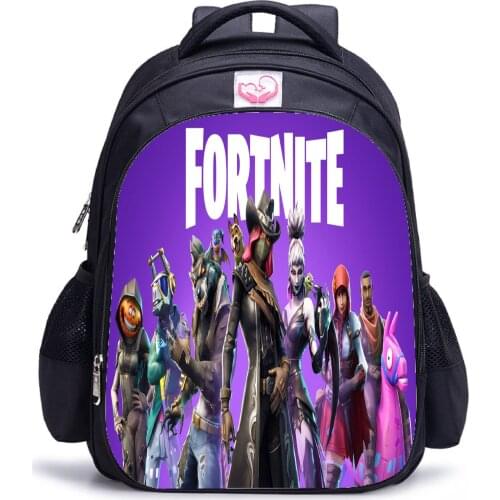 Fortnite Schoolbags 16inch Boys Girls Primary Children School Bags Students Backpack For Teenagers Games Software Mochilas