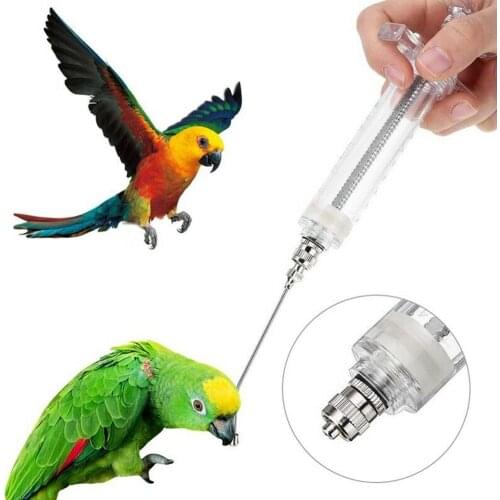50/20ml Parrot Chick Feeder Copper Head Syringe Hose Birds Feeding Syringe Injector Supplies Bird Feeders