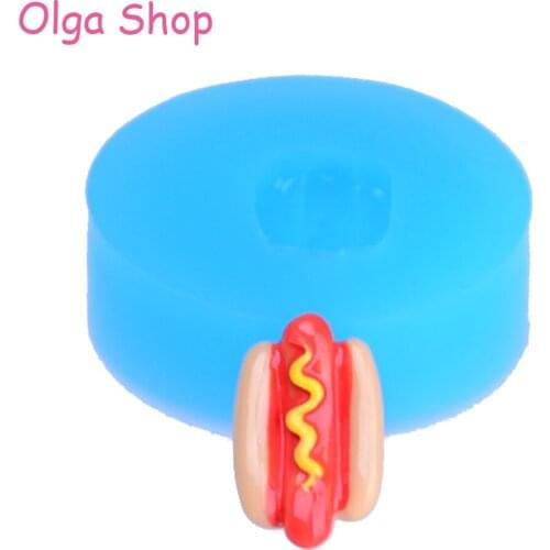 GYL227 12.6mm Hot Dog Silicone Mold - Bread Mold Cake Decorating Tools Candy Chocolate Fondant Resin Polymer Clay Jewelry Molds