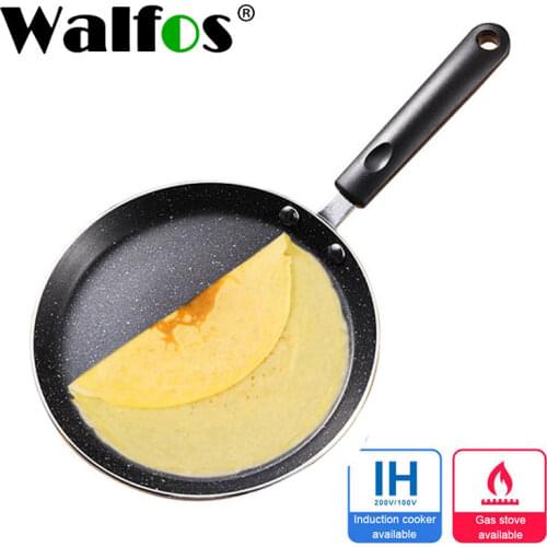 Walfos Maifan Slate Non-Stick Frying Pan Wok Aluminum Alloy Omelette Steak Frying Pan Kitchen Cookware Breakfast Cooking Tools