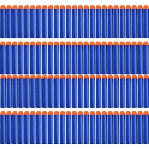 100PCS For Nerf Bullets Soft Hollow Hole Head 7.2cm Refill Darts Toy Gun Bullets for Nerf Series Blasters Xmas Kid Children Gift