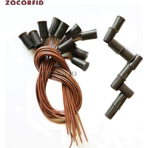 Free shipping 10pairs circular Door Window Contacts Security Magnetic Reed Spring Switch Alarm Normal close Style Screws