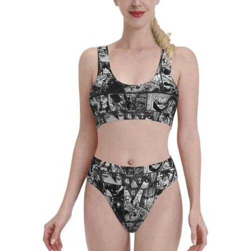 Bikinis Son Gohan Uzumaki Saitama sexy 2021 Women Swimsuit high Waist Swimwear Japanese Manga R374 Women bathing suit SwimSuit