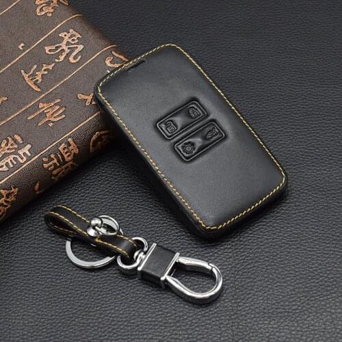 Genuine Leather car key cover case set protect for Renault TALISMAN CAPTUR Espace Clio Megane Koleos card remot Car-styling