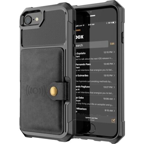 Luxury PU Leather Wallet Case for iPhone 6 6s 7 8 Plus Cases Wallet Flip Cover Buckle for iPhone 6 6s 7 8 Phone Fundas