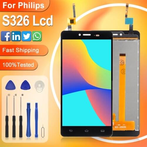 HH 1pcs S326 Lcd With Touch Repair Part For Philips S326 Display With Touch Screen Digitizer Assembly Free Shipping With Tools
