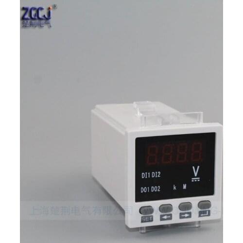 DC 0-48V Digital display DC voltage meter with RS485 communication Modbus-RTU protocol 48V voltage panel meter voltmeter