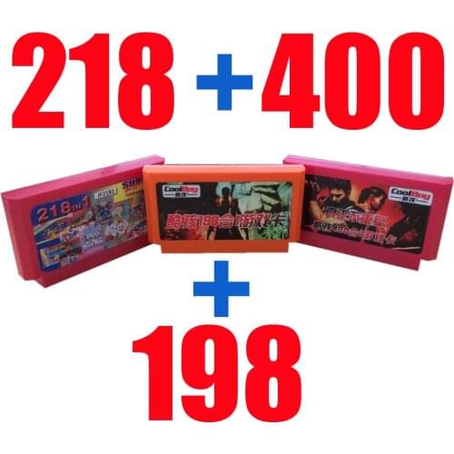 Brand new 8bit game card cool game cartridge classical game carts - 400 in1 + 198 in 1 + 218 in 1, 3PCS/Pack