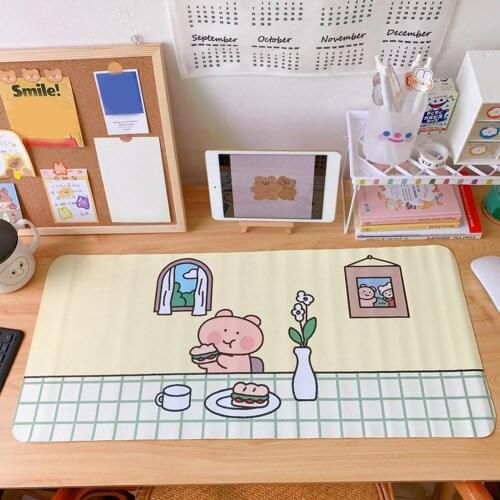 Keyboard Mat Large Anti-skid PVC Cute Waterproof Cartoon Mouse Pad for Mechanical Mouse