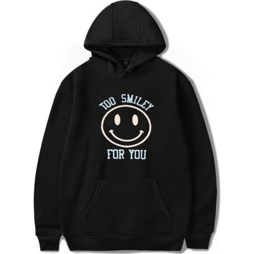 Kpop Addison Rae Internet Celebrities Too Smiley for You 2020 Hooded Hoodie Sweatshirt Women / Men Clothes Casual Clothes Full