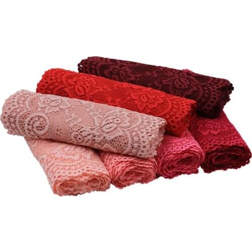 Multicolor Elastic Lace Ribbon Trim Fabric for Wedding Birthday Gifts Decoration 100x15cm_4