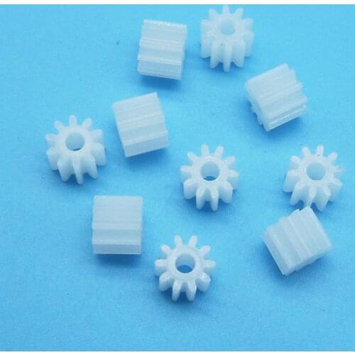 102A 0.5M Pinion Gear Modulus 0.5 10 Tooth Plastic Gear Motor Parts Toy Accessories 10pcs/lot