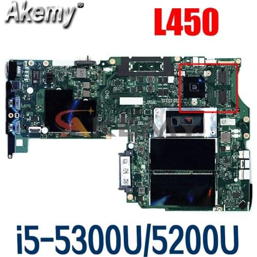 NM-A351 100% Test Work For Lenovo ThinkPad L450 Notebook Motherboard CPU I5 5300U DDR3 R5 M240 GPU
