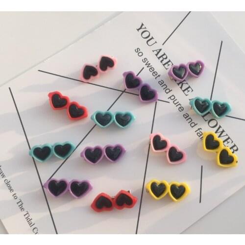 New Pet Lovely Heart Sunglasses Hairpins Pet Dog Bows Hair Clips for Puppy Dogs Cat Yorkie Teddy Pet Hair Decor Pet Supplies