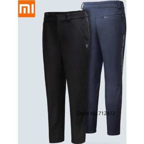 New Autumn winter mens warm fleece Straight soft shell pants Waterproof Windproof Reflective printing Sports Trousers