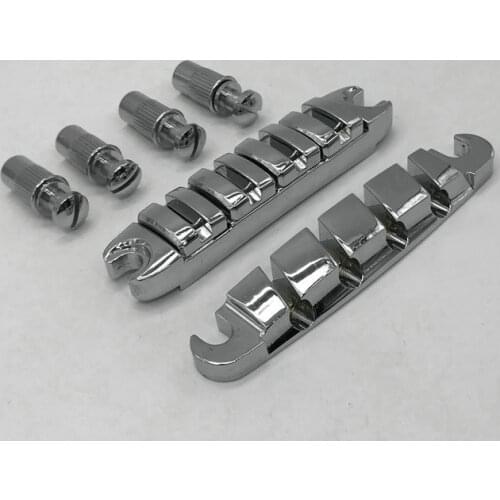 1 set ibz original and new chrome color LP Tune-O-Matic Style Electric bass Guitar Bridge Tailpiece Quick change