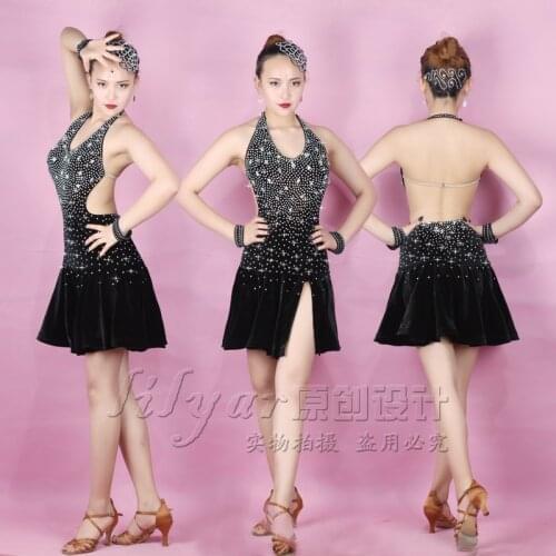 New Latin Dance Dress Competition Dress Costumes Skirt Performing Dress Adult Customize Children Red Matador Skirt Split Skirtes