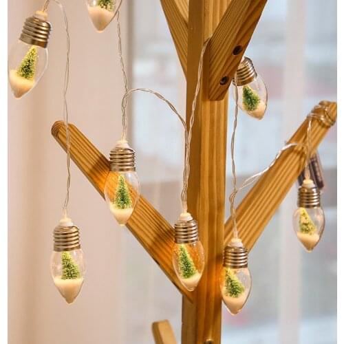 Durable Wish Bottle Shape String Light Decorative PE Christmas Garland Fairy Light Garden Decoration Easy Bend for Festival