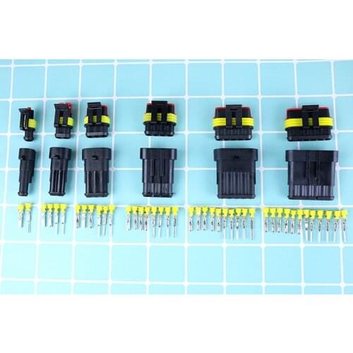 6PCS super seal connector 1 2 3 4 5 6 Pin 6 Sets Female and Male Waterproof connector Automotive Connector Plug