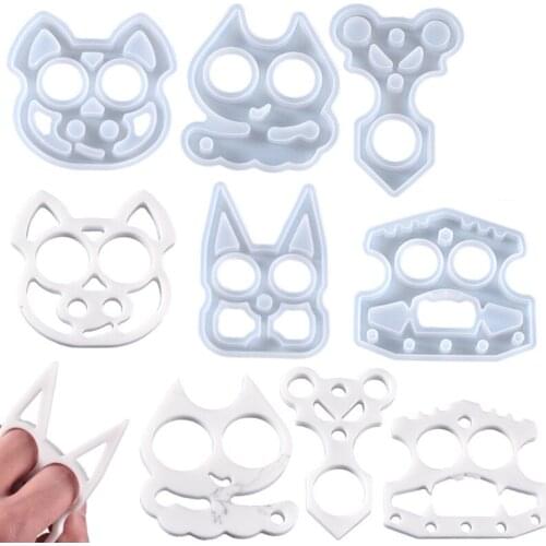 Crystal Epoxy Resin Mold Cartoon Animals Keychain Casting Silicone Mould DIY Crafts Jewelry Pendant Making Tools