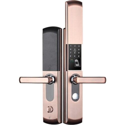 Sliding cover smart fingerprint lock household anti-theft door electronic lock password lock gate dormitory room door lock