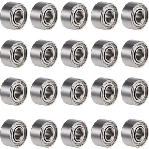 20PCS 681XZZ Deep Groove Ball Bearings 1.5X4X2mm Bore Double Shielded Chrome Steel 2Z GCR15 material