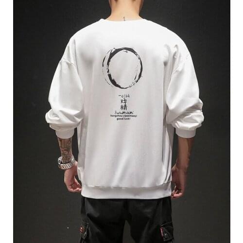 Hip Hop Sweatshirt Male Autumn Print Oversized Hoodie O Neck Pullover Japanese Streetwear Hiphop Sweatshirt Men 2019 KK2978