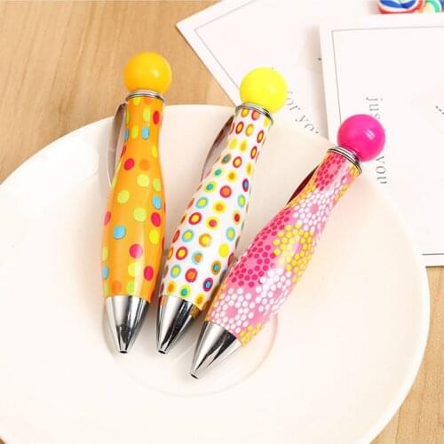 Creative Stationery Fat Spotted Bowling Ballpoint Pen Mini Pen Retractable Pen Cute Ball Pen