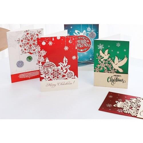 1pcs reeting Card Business Birthday Greetings Thanksgiving Christmas Day Card Handwriting Bronzing Mid-Autumn Festival Card