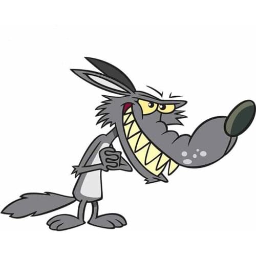 3D Interesting Graphics Big Bad Wolf Graffiti Car Stickers Windshield Decal Vinyl Material Waterproof Sunscreen Kk13*9cm