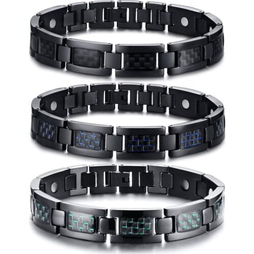 Fashion Jewelry Titanium Steel Germanium Magnet Energy Natural Healing Bracelet Holiday Gift
