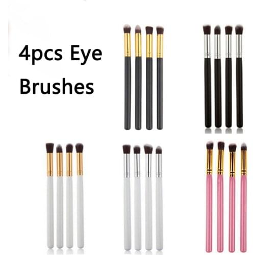 4pcs Professional Soft Hair Cosmetic Make up Brush Set Womans Eyeshadow Brush Kit beauty makeup brushes