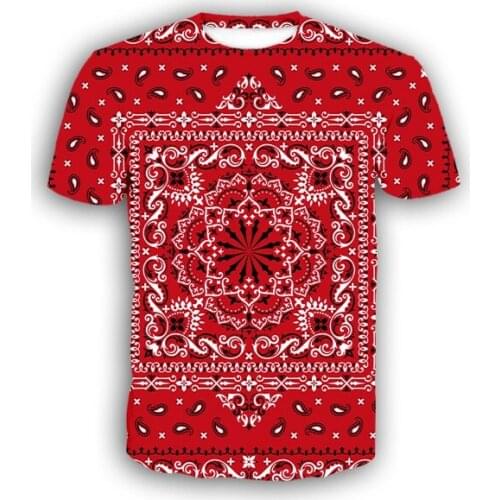 New 3D Printing Bandana Fashion Men Women Hip HopT-shirt Plus Size S-7XL Harajuku Graphic T Shirts
