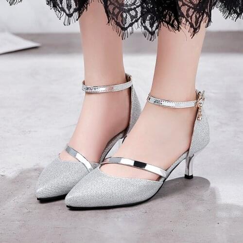2021 New Summer Women Sandals Womens Fashion Bring Buckle Strap Thin Heels Pointed Toe Sandal Steetwear Party Shoes For Girls