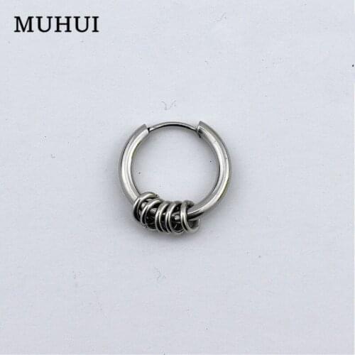 New Punk Titanium Steel DIY Earrings Men Jewelry Unisex Hoop Earring