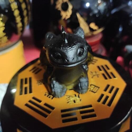 Ntural Obsidian Quartz Toothless Dragon Hand Carved Crystal Polished Quartz Healing Stones Gemstones For Home DIY Decorations