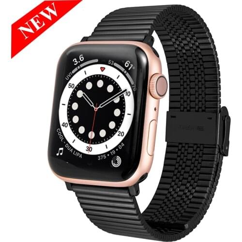 Stainless Steel Strap For Apple Watch band 42mm 38mm 1/2/3/4 Metal Watchband Bracelet Band for iWatch Series 4 5 6 SE 44mm 40mm