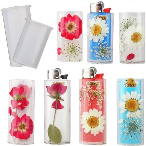 SNASAN Crystal Epoxy Resin Mold Lighter protective cover Silione mould DIY Jewelry Making Accessories