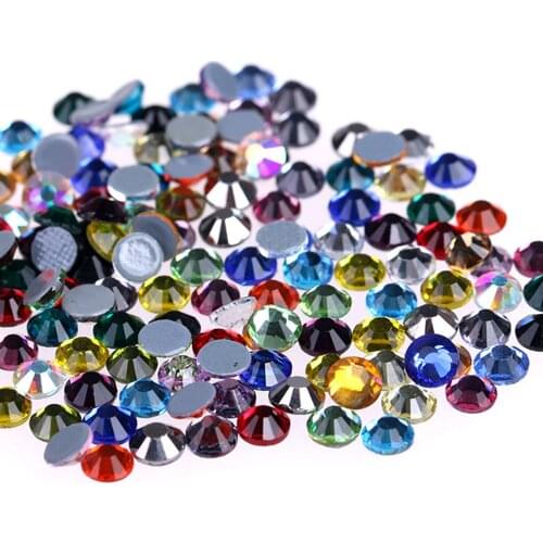 Hotfix Flatback Crystal Rhinestones SS6-SS30 And Mixed Sizes Glue-Back Iron On Glass Stone Beads For Nail DIY Wedding Clothes