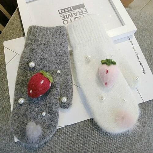 UbdehL Women's Knitted Gloves China