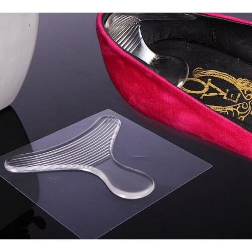 1 Pair Silicone Soft Insert Heel Liner Grips T-type Thread High Heel Comfort Pads Feet Care Accessories