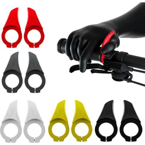 1 Pair Bicycle Handlebar Small Auxiliary Handlebar End Bike Handle Bar Ends Fit for Road Bike Mountain Bicycle Accessories