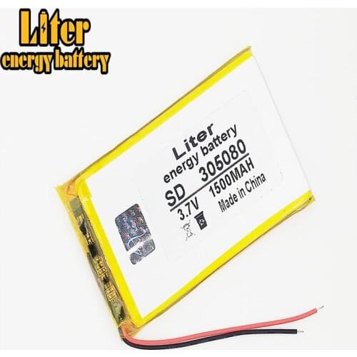 3.7V,1500mAH 305080 PLIB (polymer lithium ion / Li-ion battery ) for Smart watch,GPS,mp3,mp4,cell phone,speaker
